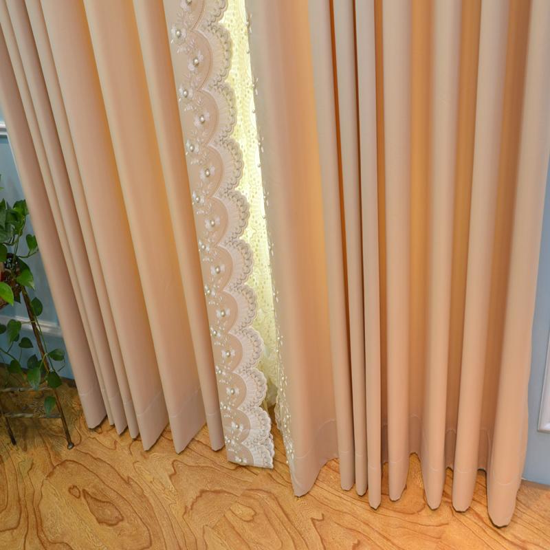 [Catin] Giản Lược Kiểu Mỹ Kiểu Hàn Phong Cách Trung Hoa Nhạt Màu Cà Phê Phòng Ngủ Bên Thêu Hoa Ngọc Trai Rèm Cửa Sổ Phòng Khách Ngọc Trai Rèm Vải Gạt