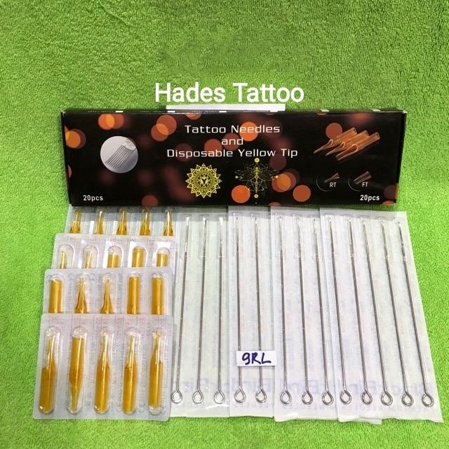 Bộ Kim xăm và Ngòi 9RL chạy khung ( 20 kim + 20 ngòi )
