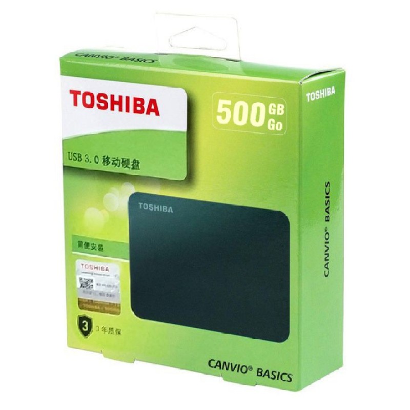 Bảng giá [Mã 77ELSALE hoàn 7% đơn 300K] Ổ CỨNG DI ĐỘNG TOSHIBA CANVIO BASICS 500GB USB 3.0 Phong Vũ