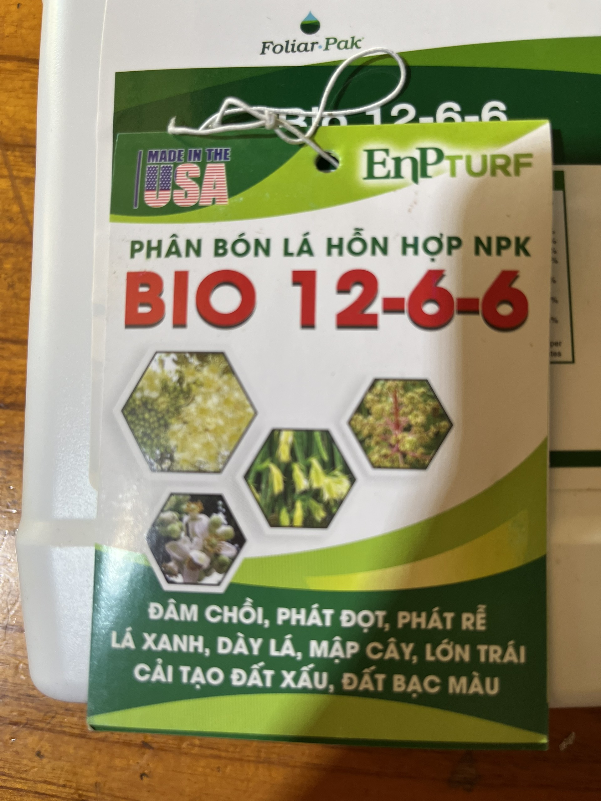 Phân Bón Lá hỗn hợp NPK Bio 12-6-6