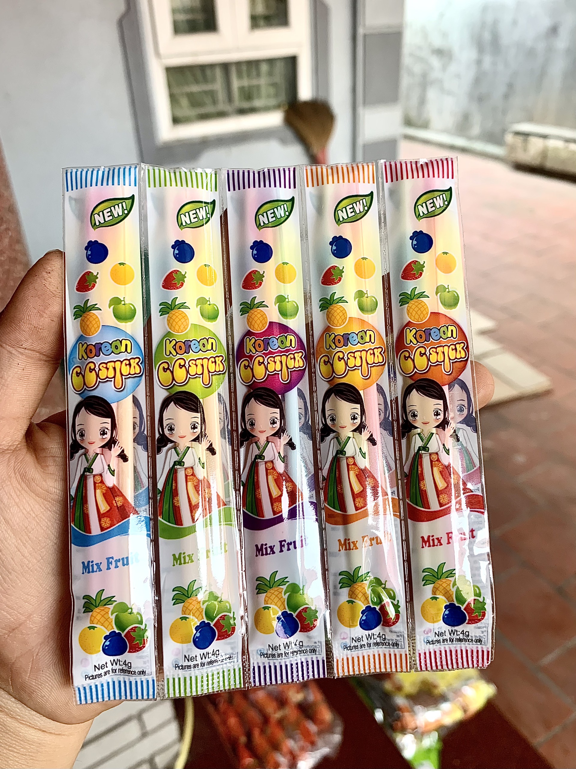 Bịch 60goi tăm lạnh trái cây( snack kẹo đường)