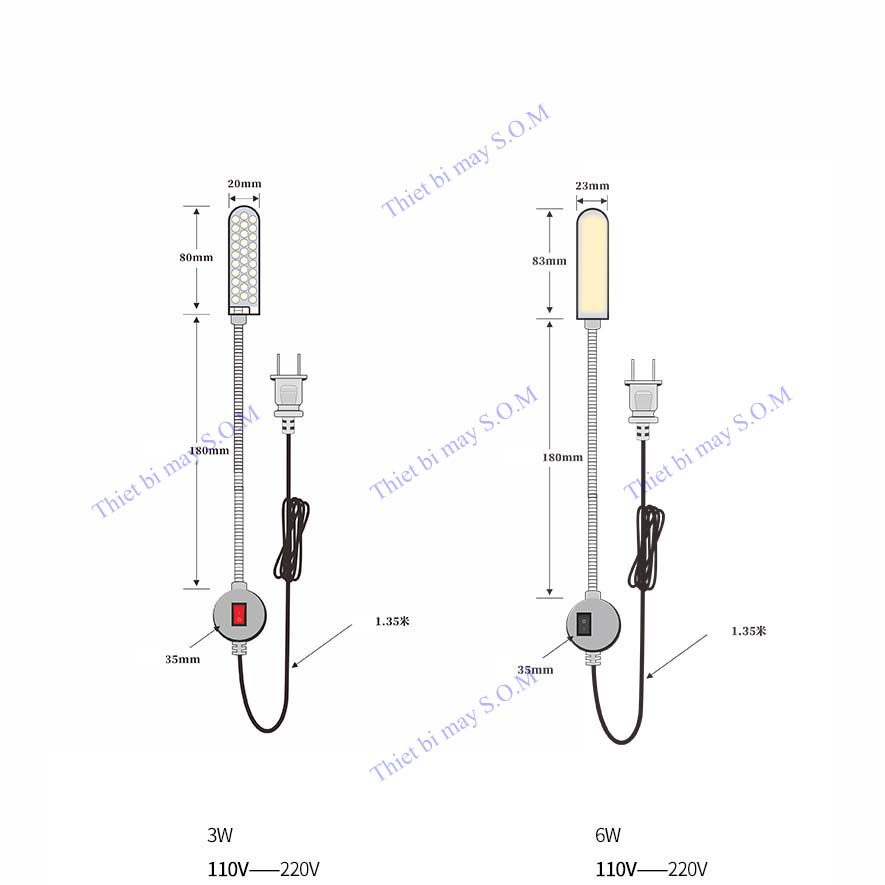 Đèn led máy may juki 30 bóng sáng trắng