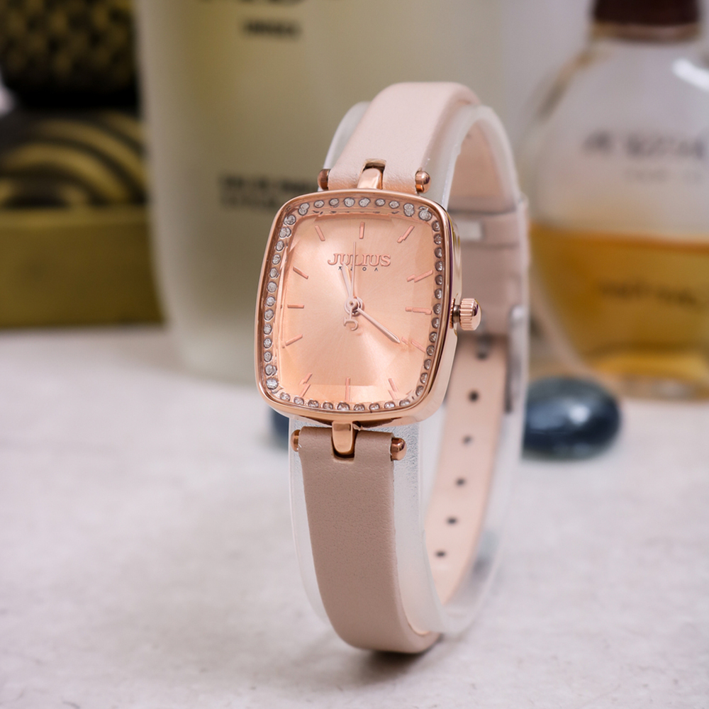 Đồng hồ nữ Julius Hàn Quốc JA-1341 dây da