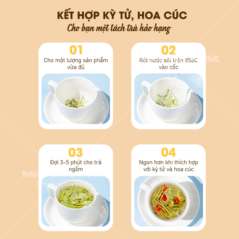 Hoa kim ngân thượng hạng 500g, trà kim ngân hoa, nguyên nụ, không lẫn cành, thanh nhiệt, tốt cho sức khỏe