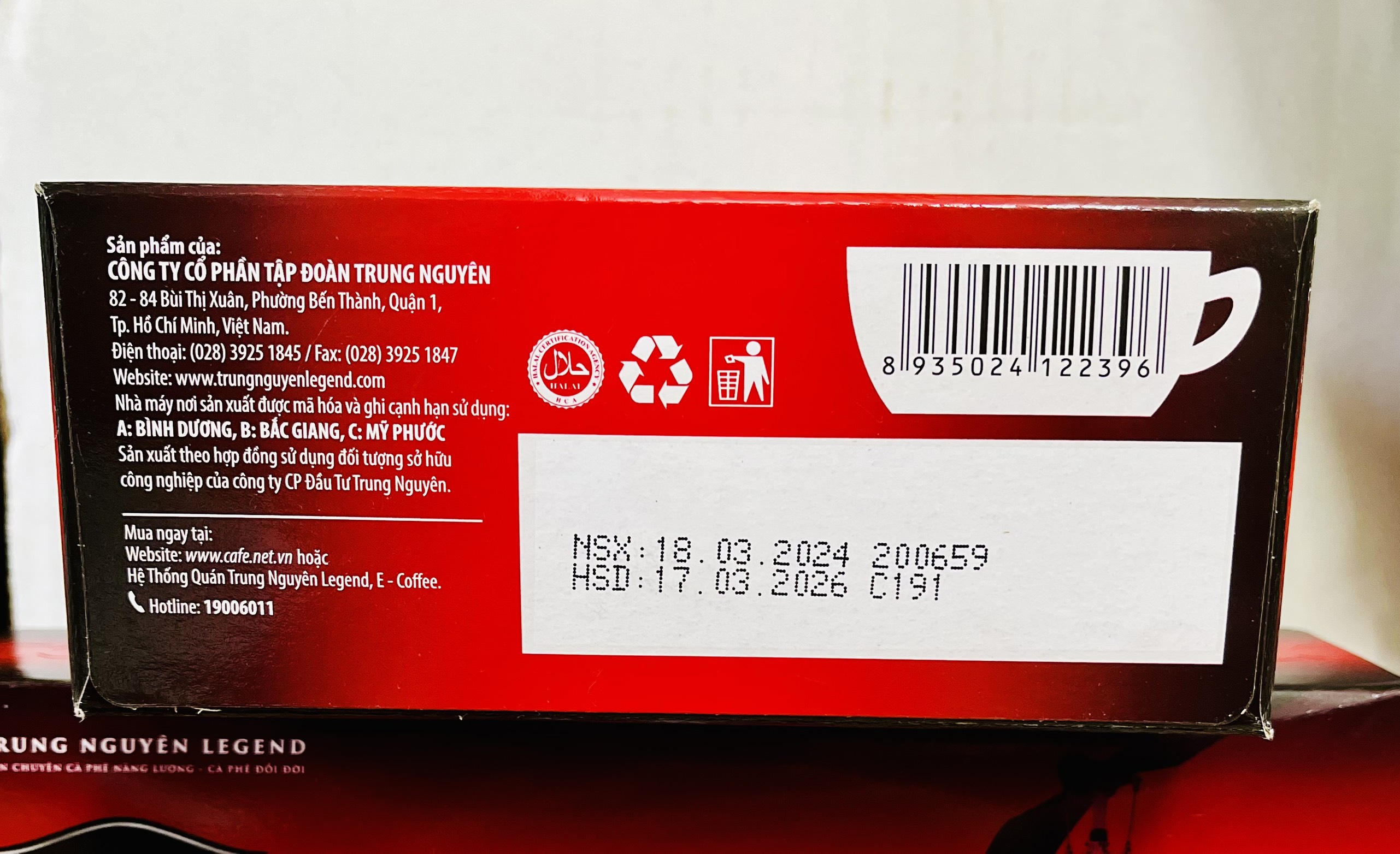 Cà phê đen/Cà phê sữa G7 - Cà phê Trung Nguyên dạng hộp (15 - 21 gói x 16g)