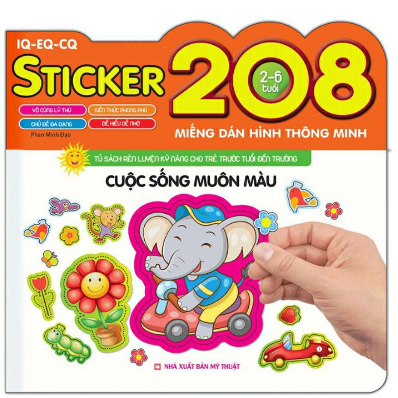 Sách - 208 miếng dán hình thông minh cuộc sống muôn màu