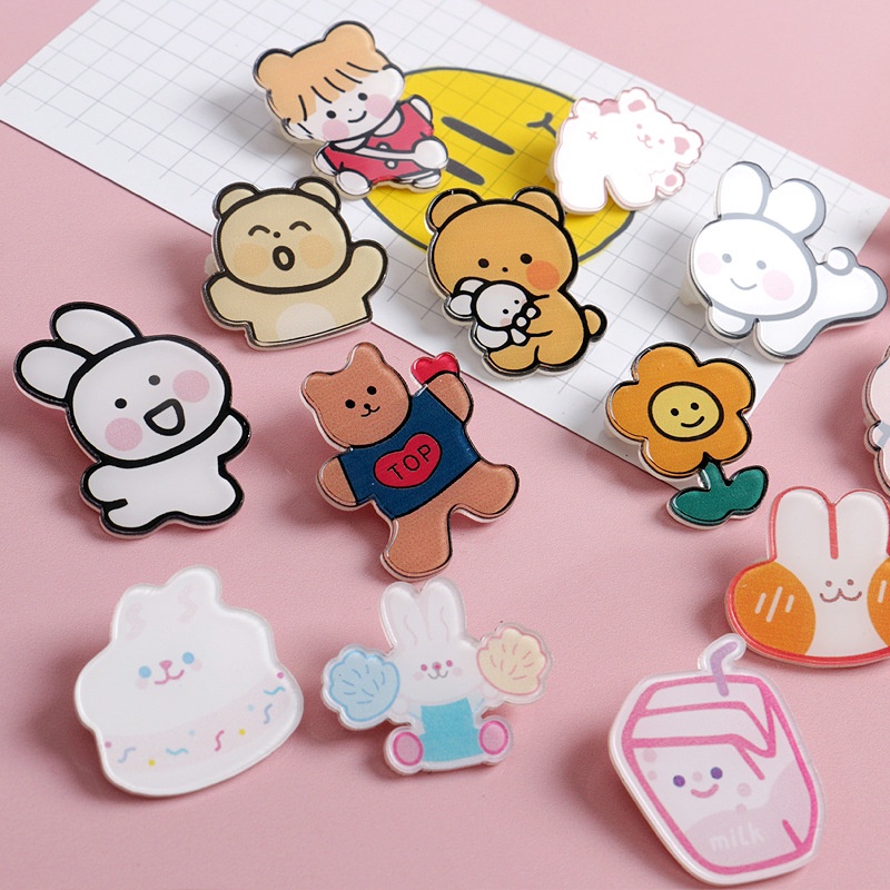 Ghim thú bông cài balo túi xách thời trang Hàn Quốc -GHIM THỎ BUNNY 8CM