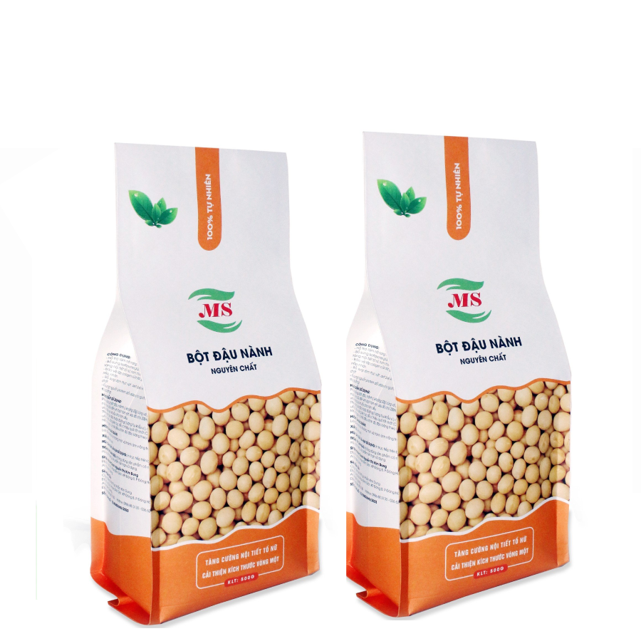 Bột Đậu Nành Nguyên Chất Nguyên Xơ Tăng Vòng 1,  Chính Hãng ăng V1 Hiệu Quả Cấp Tốc 500g - MS