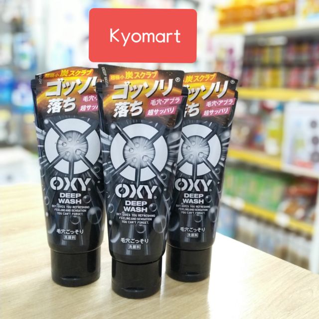 Sữa rửa mặt Oxy Deep Wash 130g dành cho nam Màu Đen
