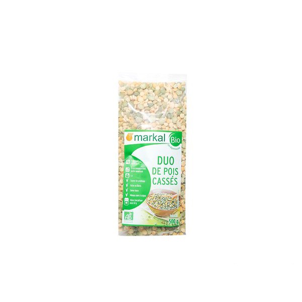 Đậu Hà Lan hữu cơ Markal (xanh & vàng) 500g