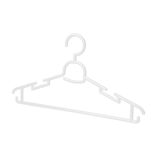 Mắc Áo/Móc Áo Đầm Vuông Hara 180 Inochi (Lốc 10 Cái)
