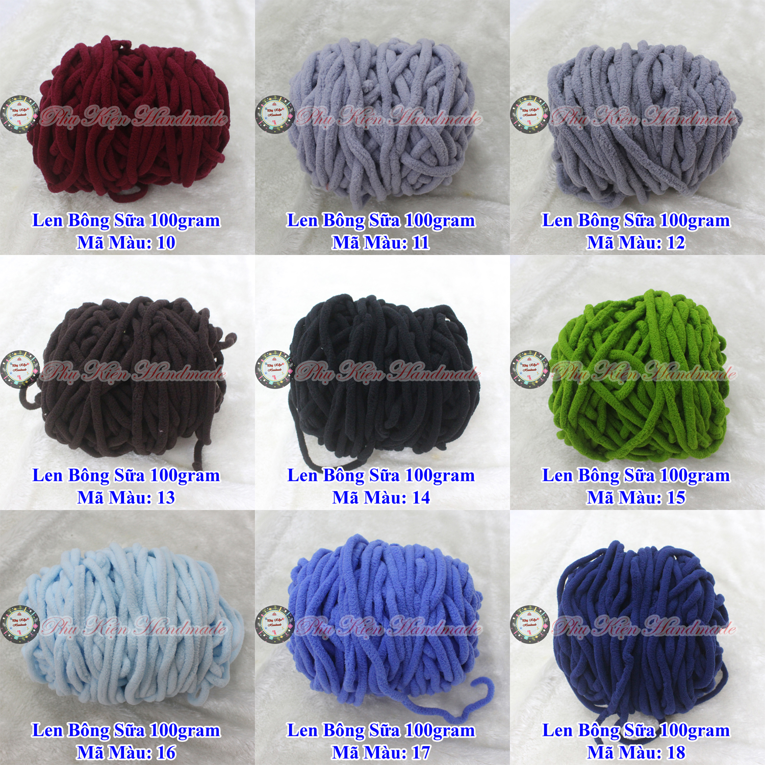 Len bông sữa / nhung đũa 90-95gram
