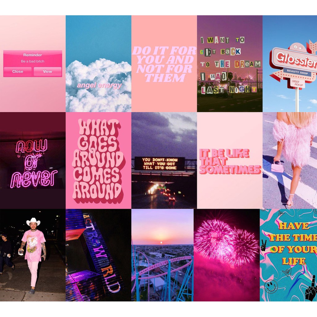 12 tấm Wall Collage dán tường trang trí phòng ngủ - theme Classy