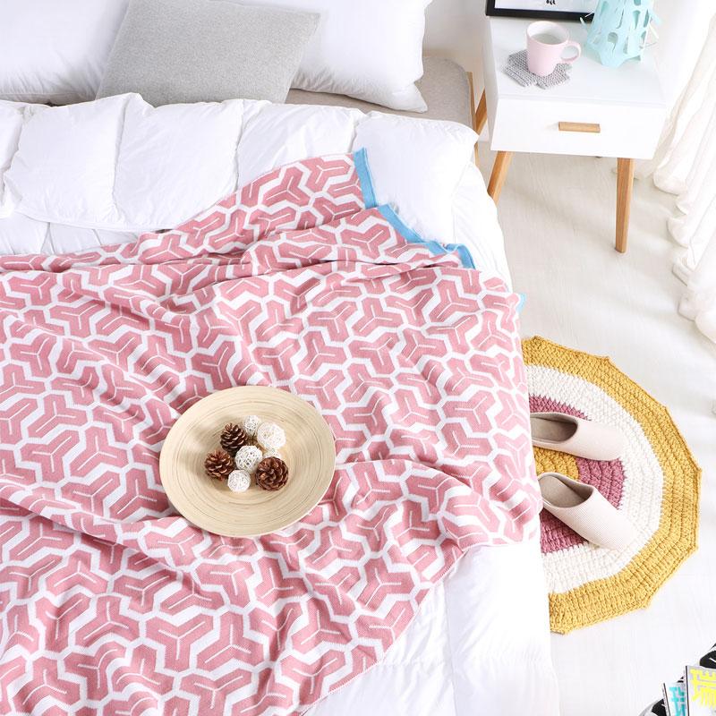 Bắc Âu Mô Hình Trang Trí Tấm Thảm 100% Cotton Sô Pha Thường Chăn Đơn Nap Sáng Tạo Nhà Dân Cuối Giường Đi Chăn Mùa Hè