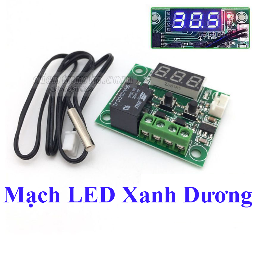 Mạch cảm biến kiểm soát nhiệt độ ấp trứng W1209 Relay 12VDC XH-W1209