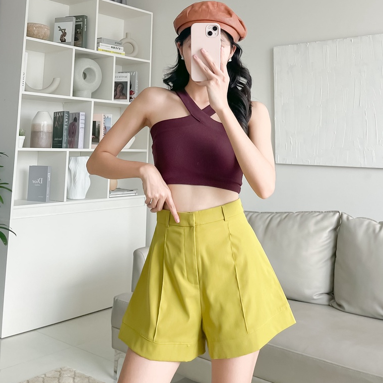 Áo Croptop Bunny Tank Top cổ chéo Miều Est.2013