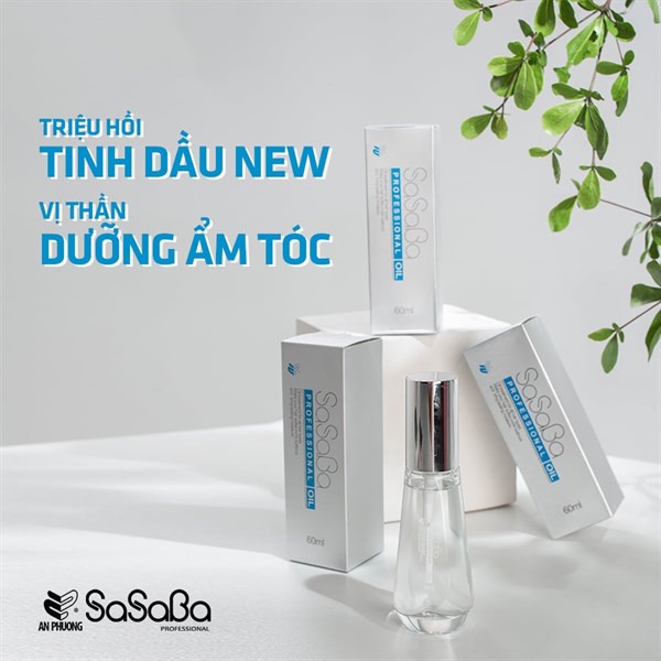 TINH DẦU DƯỠNG BÓNG MƯỢT TÓC SASABA OIL (CHAI BẦU) 60ML