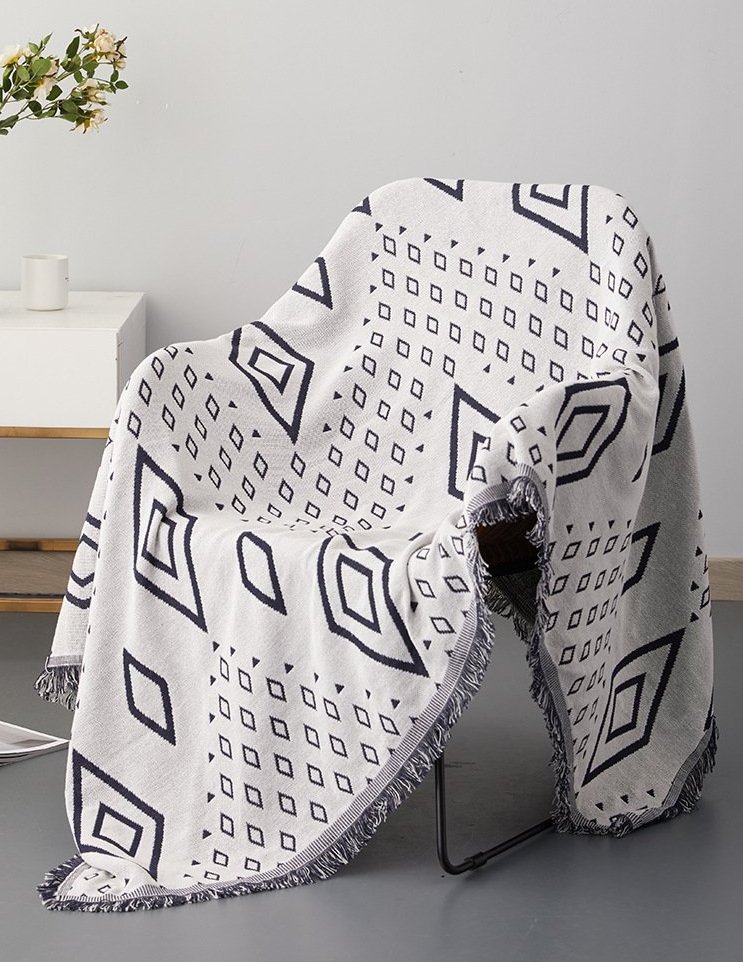 Chăn Phủ Sofa Khăn Phủ Sofa Trải Sàn Phong Cách Bắc Âu Decor Lima BLANC'