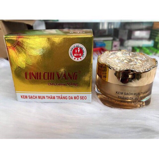 [HCM]Kem Linh Chi Vàng Sạch mụn trắng da