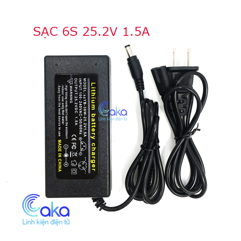 Sạc 6s 25.2v 1.5a chuyên sạc pin li-ion 6s 24v có đèn báo đầy