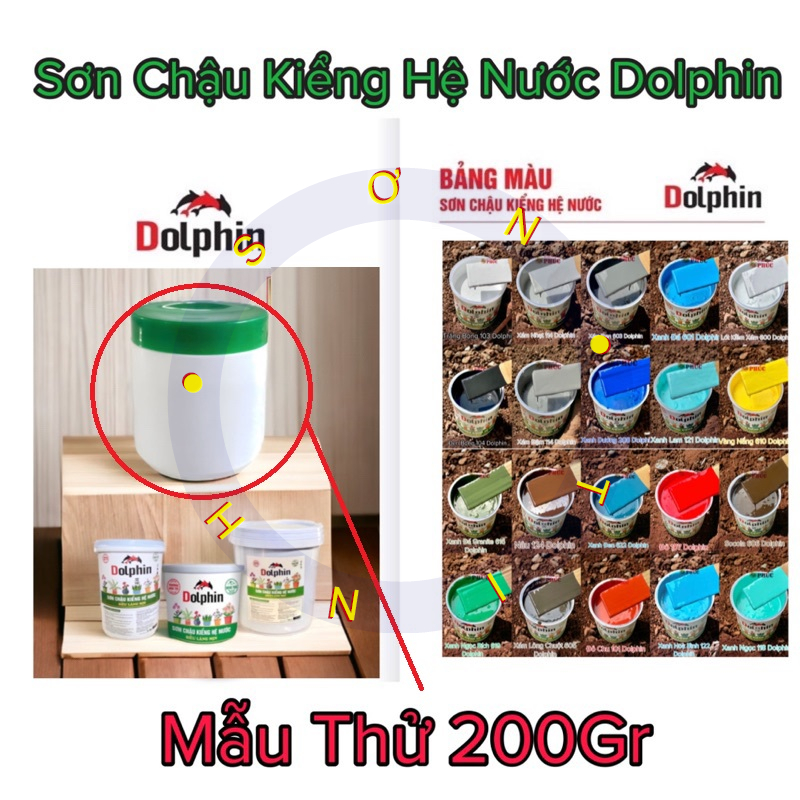 Sơn chậu cảnh hệ nước Đủ màu [mẫu thử 200g]