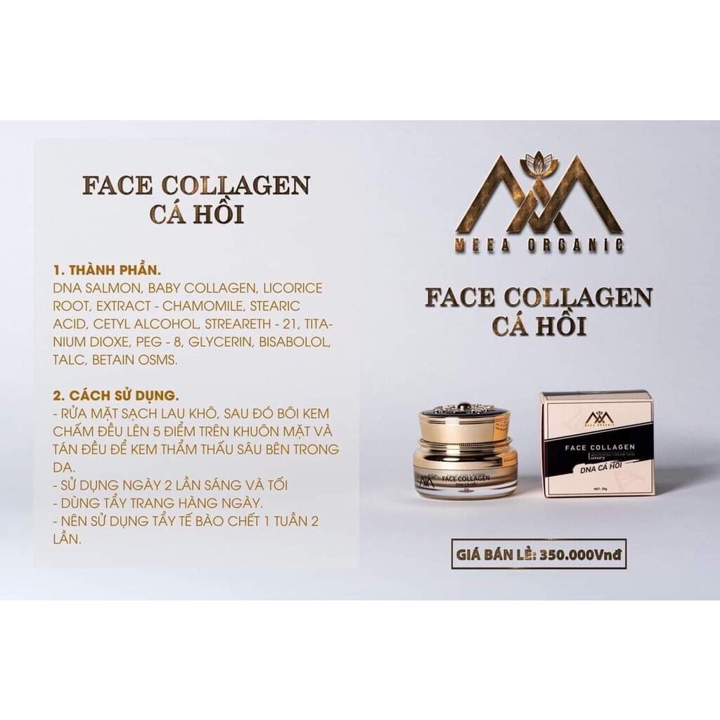Kem face collagen cá hồi Meea DNA PRO V2 ( mẫu mới )