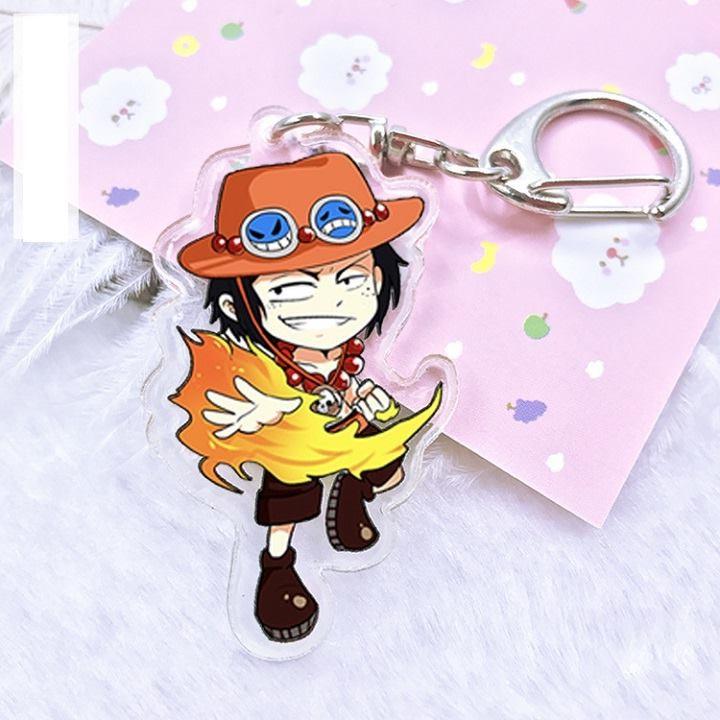 Móc khóa Ace Onepiece mica 2 mặt