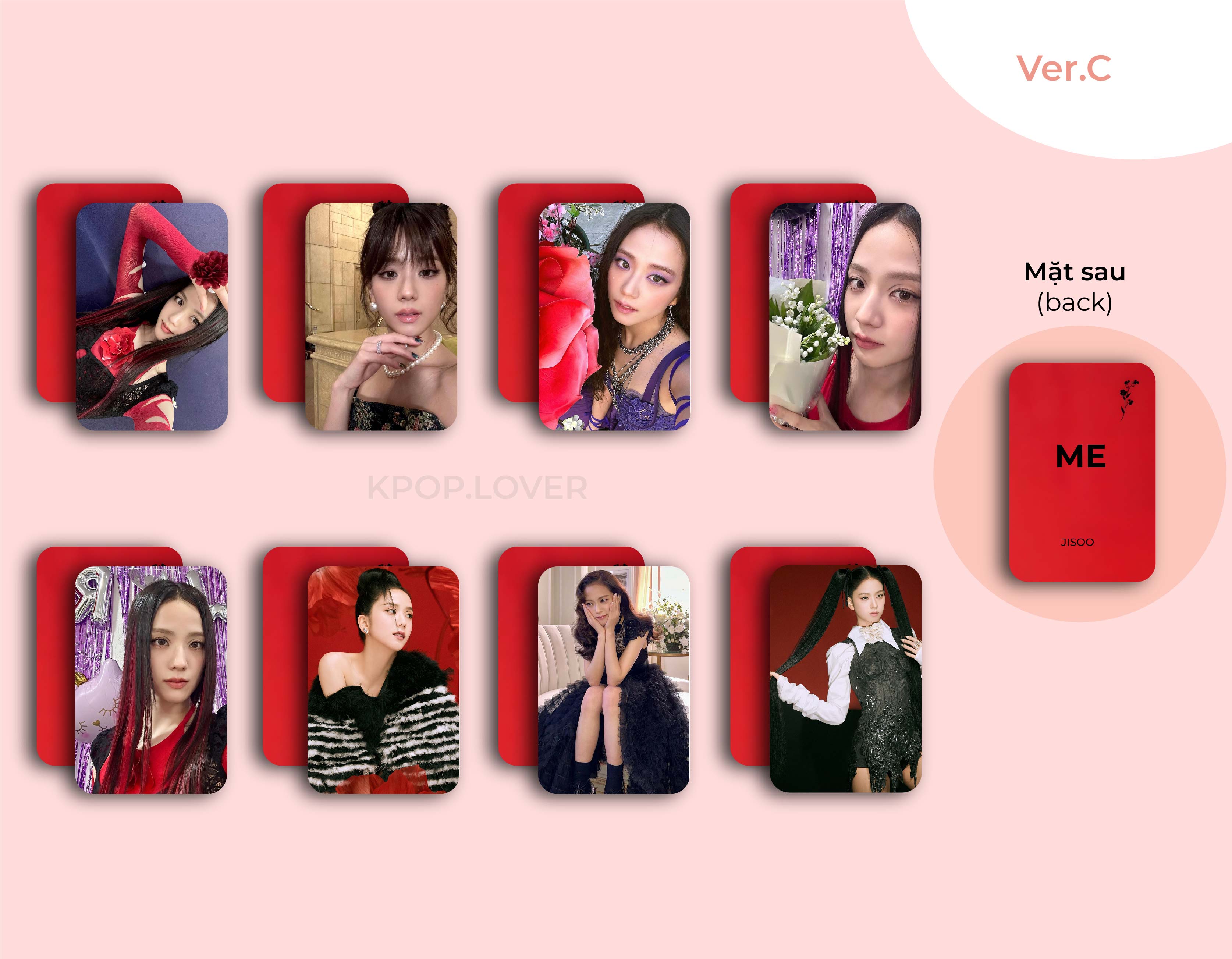SET 8 CARD BO GÓC JISOO - ME