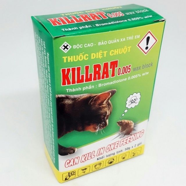 Thuốc Diệt Chuột Killrat 0.005% (1 Hộp 2 Gói )