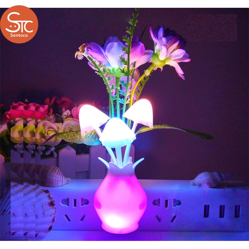 [HCM]Đèn Ngủ Cảm Ứng Hình Bình Hoa - Đèn ngủ Trang Trí Gian Phòng Hình Bình Hoa Đẹp Lung Linh Huyền ảo 3W