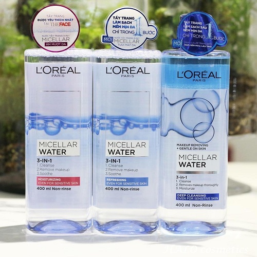 [L'Oreal Paris] Nước Tẩy Trang L'Orea 3-in-1 Micellar Water 400ml