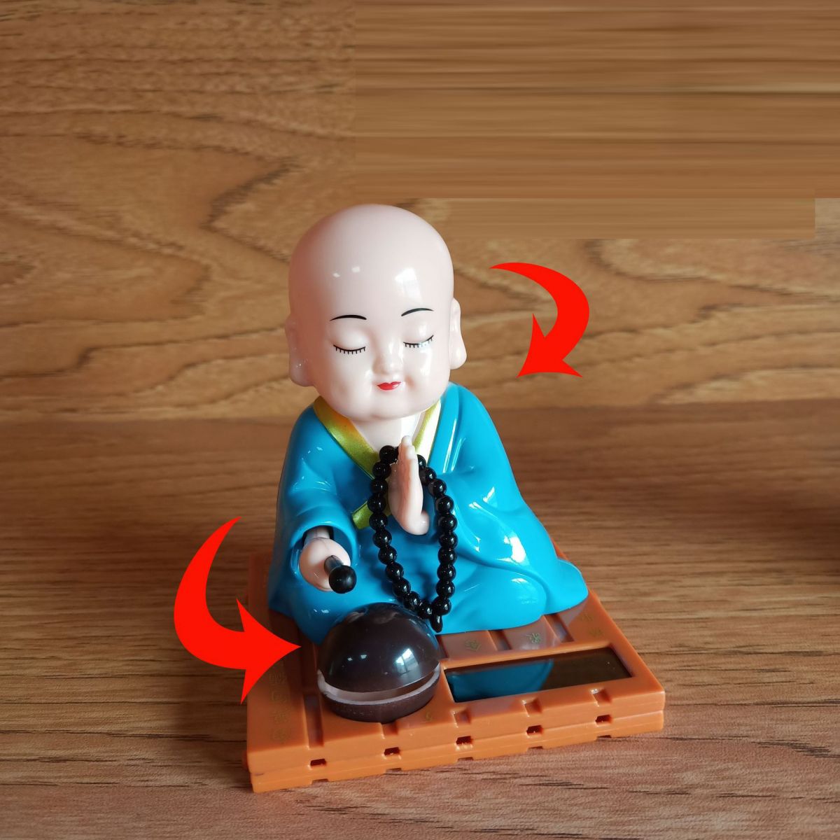 Tượng Thầy Chùa Gõ Mỏ Tụng Kinh May Mắn