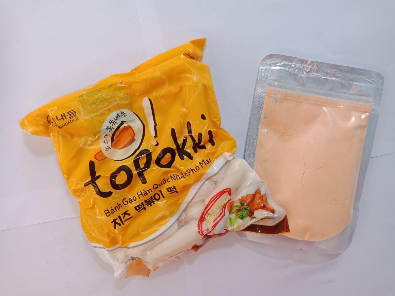 Comno bánh gạo nhân phô mai ( 500g bánh gạo phô mai 100g bột phô mai)
