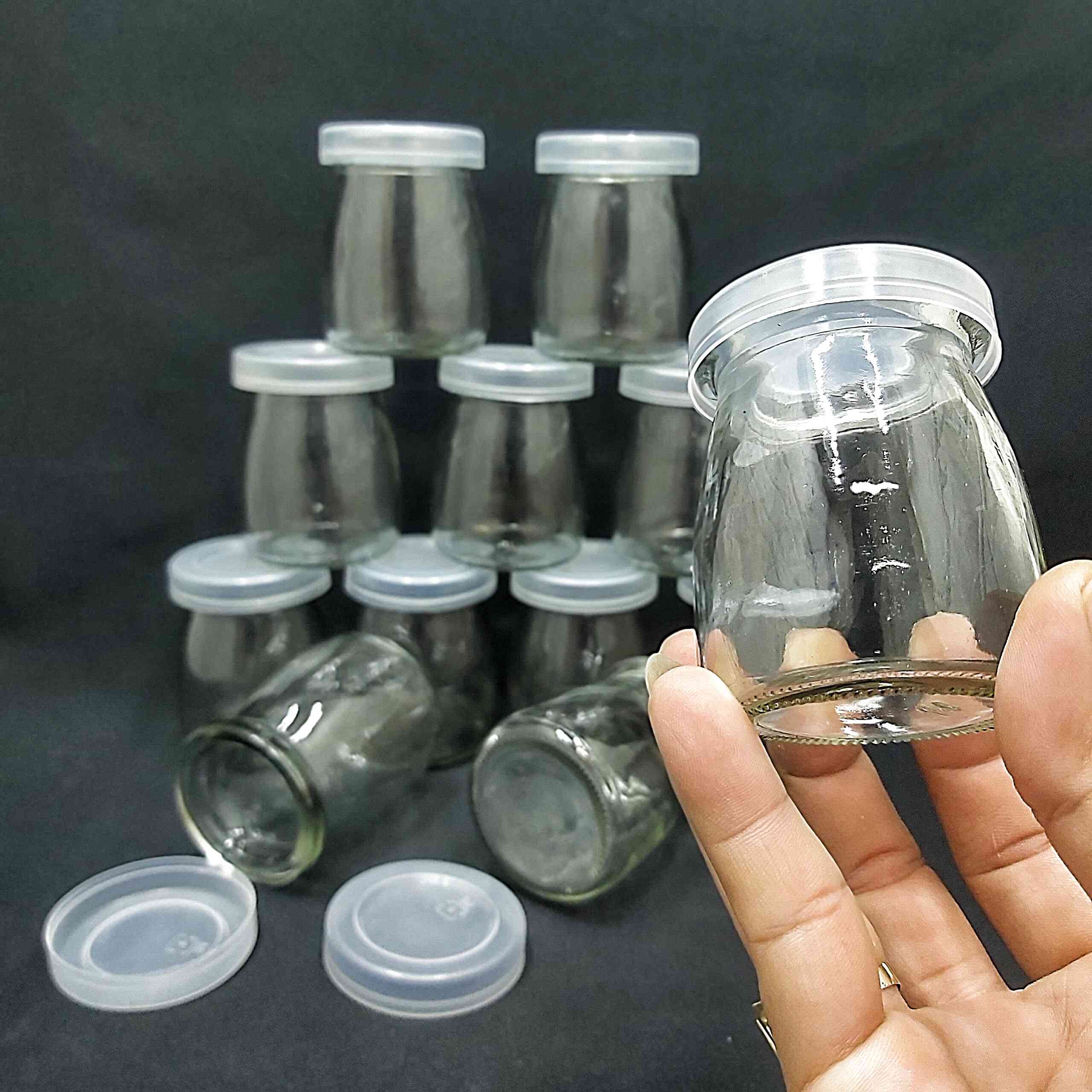 Combo 12 hũ thủy tinh làm sữa chua dung tích 100ml