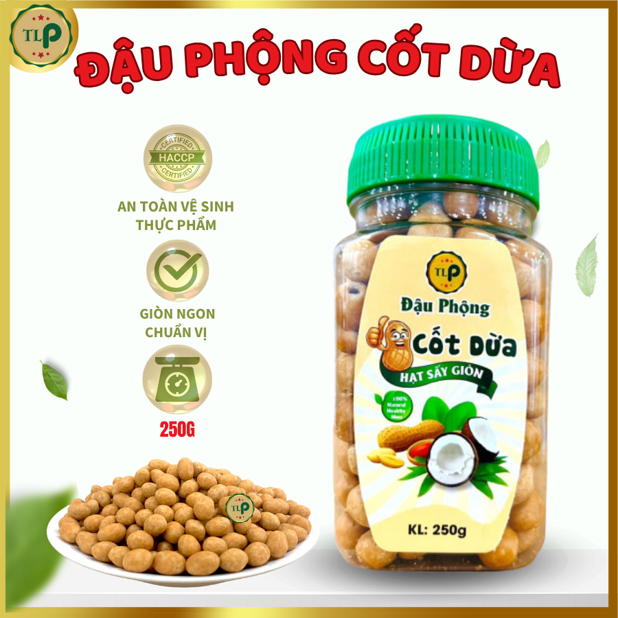 Đậu phộng cốt dừa tân lộc phát hũ 250g