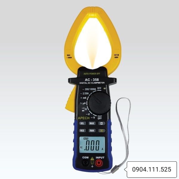 [Hcm]Ampere Clamp Meter for Measuring Ac Current Apech Ac-358 (1000A)