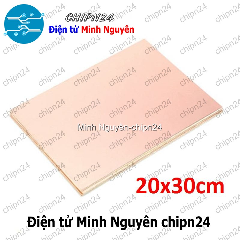 [1 tấm] Phíp Đồng Thủy Tinh 2 Mặt FR4 20x30cm - HH001413