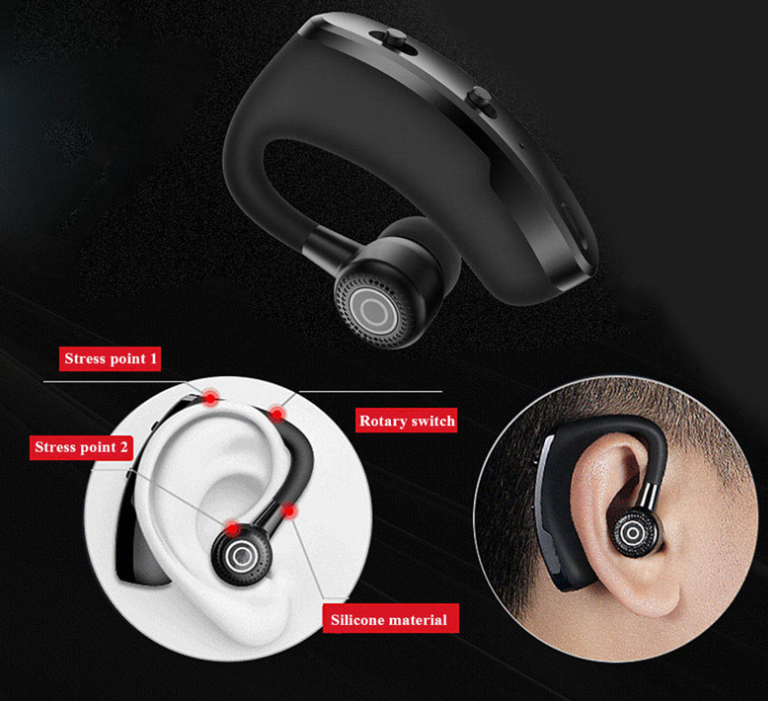 Tai Nghe Bluetooth V8 công nghệ V5.2chống ồn tốt, pin trâu có mic đàm thoại Có Màn Hình LED HD-Núm tai xoay 360 độ dễ chịu khi đeo