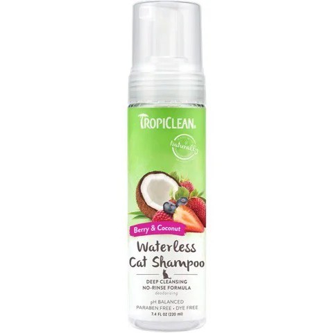 [HCM]Dầu tắm khô cho chó mèo Tropiclean Waterless Shampoo 220ml(made in USA)