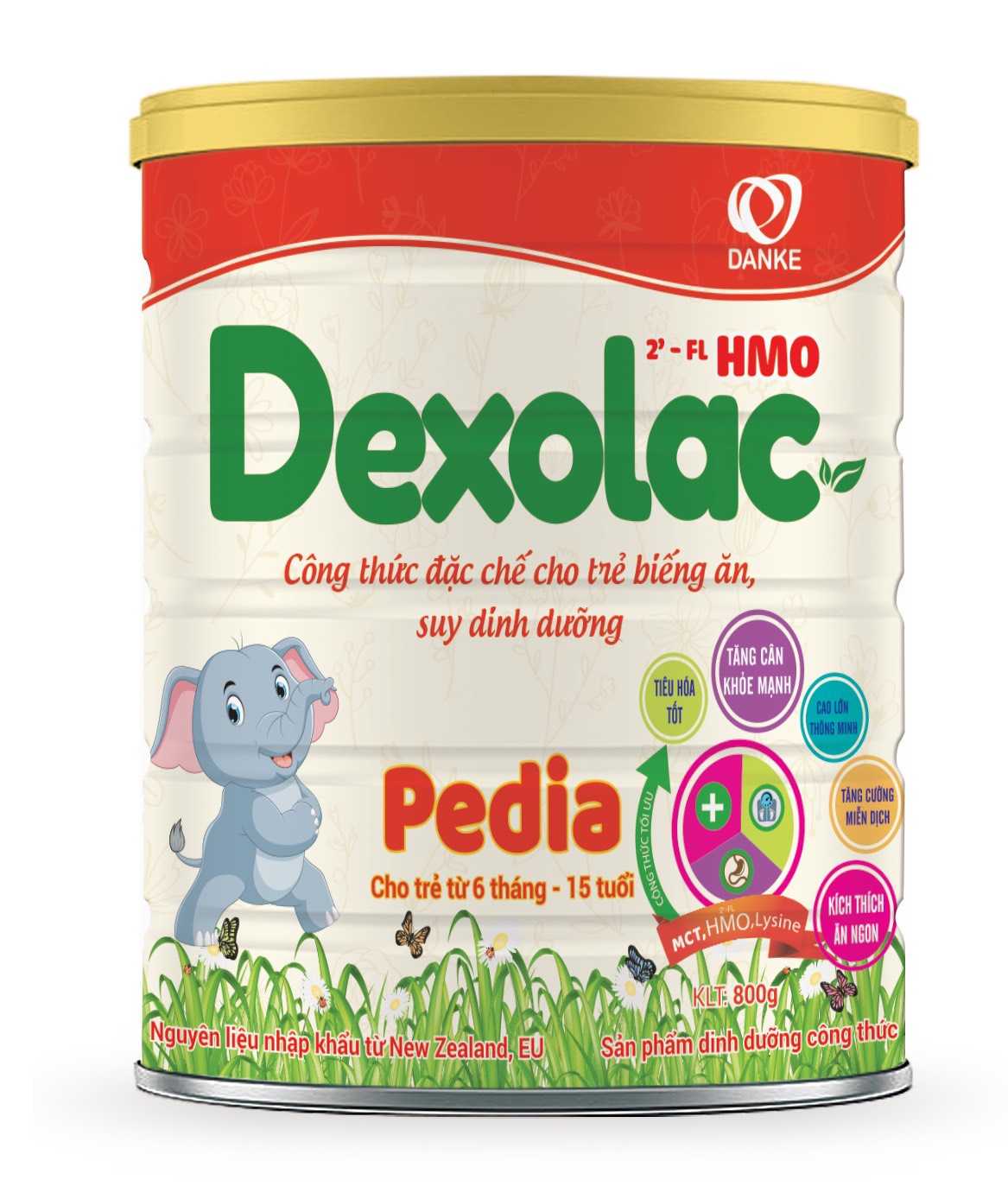 Sữa Dexolac Pedia 800g - Sữa tăng cân cho bé