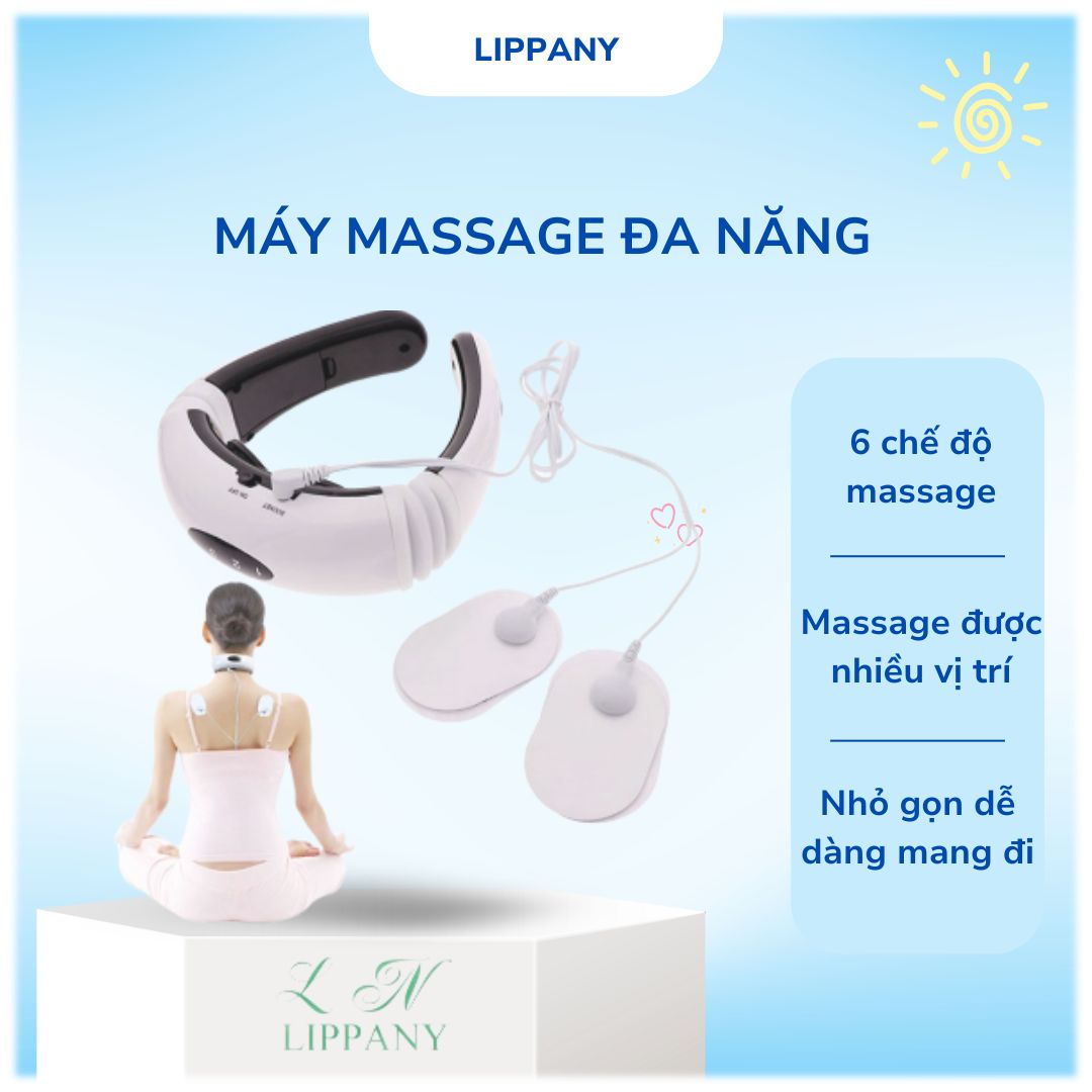 Máy Massage Cho Người Già, Mát Xa Cổ Vai Gáy 3D Thông Minh Cảm ứng Từ, Tiện Dụng,Máy Masage vai gáy chữ C, Máy Massage Cổ Vai Gáy 3D