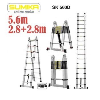 Thang nhôm rút chữ A Sumika SK560D