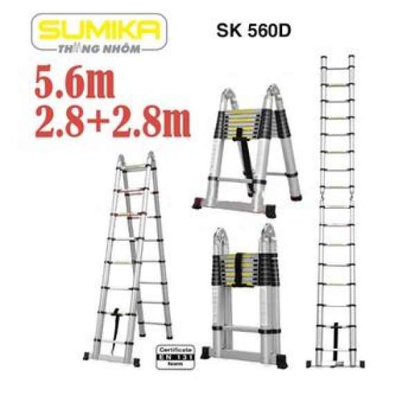 Thang nhôm rút chữ A Sumika SK560D