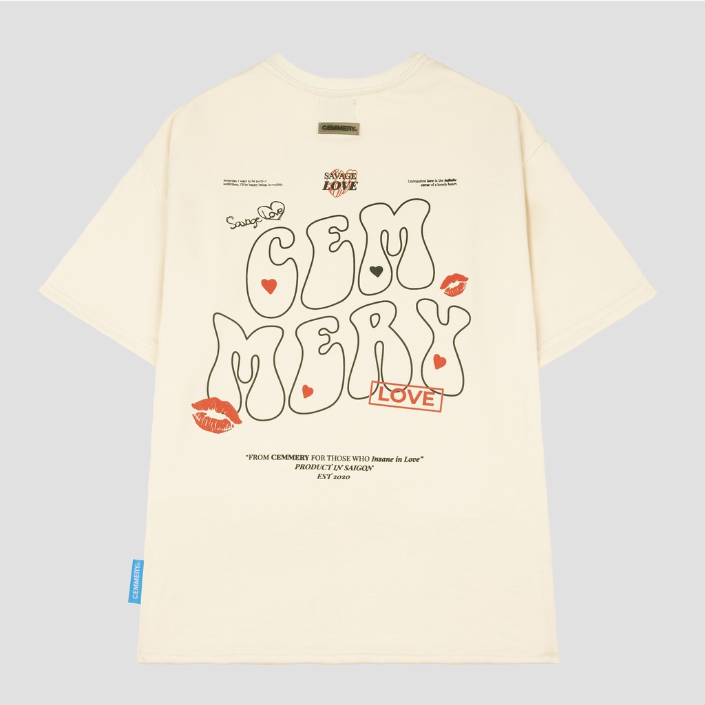 Áo Thun LocalBrand Cemmery " LUV TEE " Begie