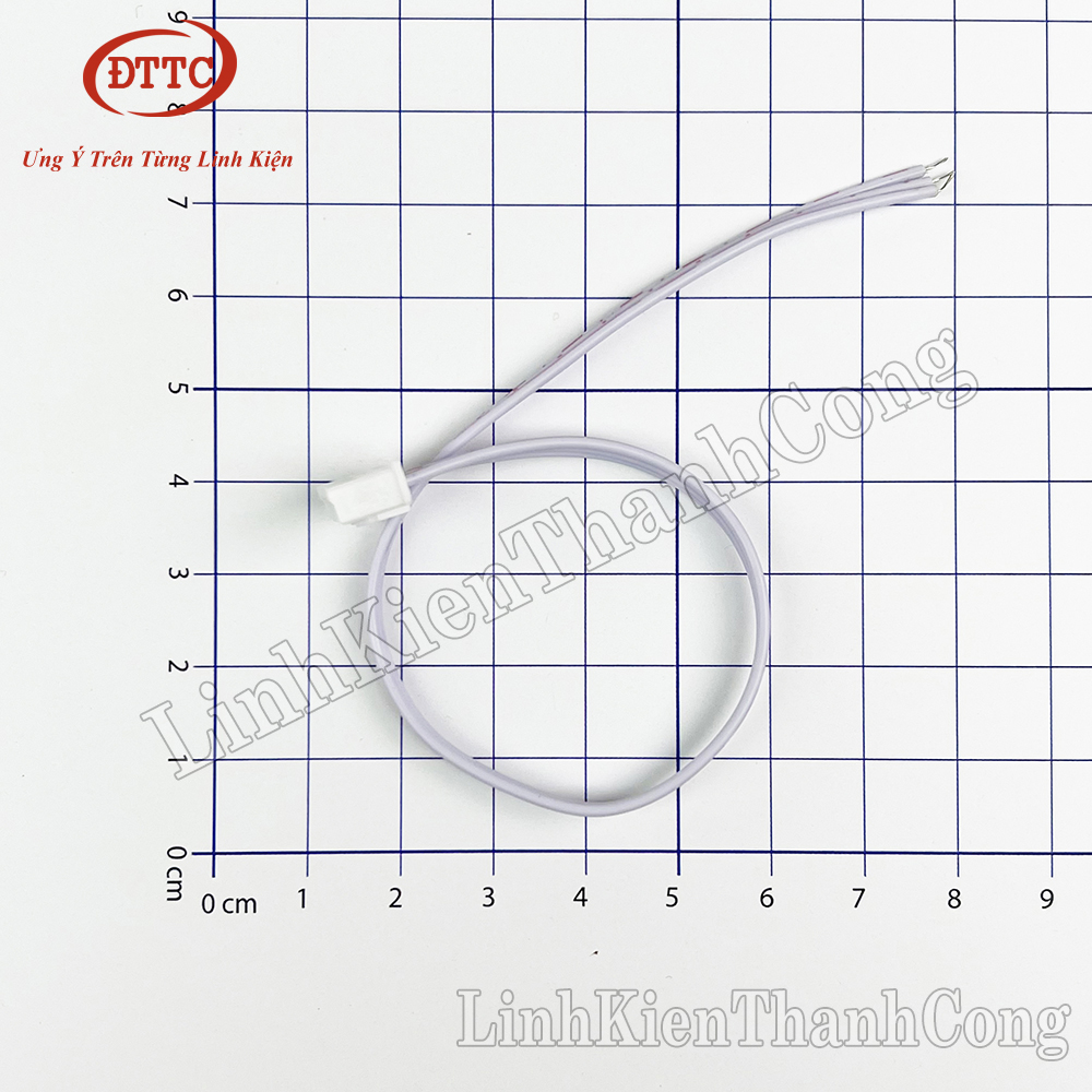 Cáp trắng xh2.54 1 đầu 20cm 2 sợi , 3 sợi