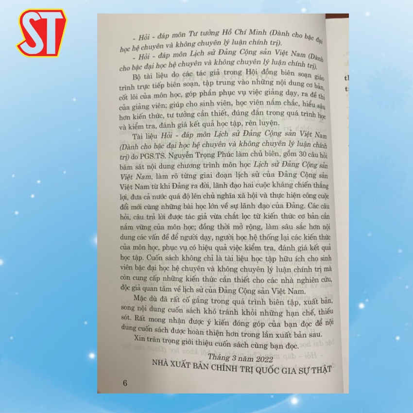 [Sách] Hỏi - Đáp Môn Lịch Sử Đảng Cộng Sản Việt Nam