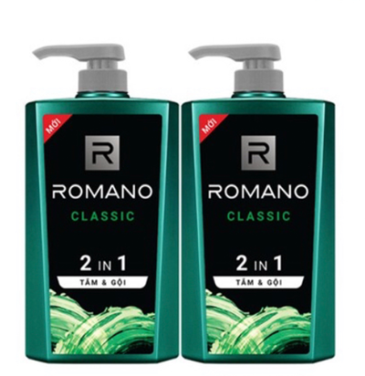 Tắm Gội 2in1 Romano Classic Cao cấp 650g/chai