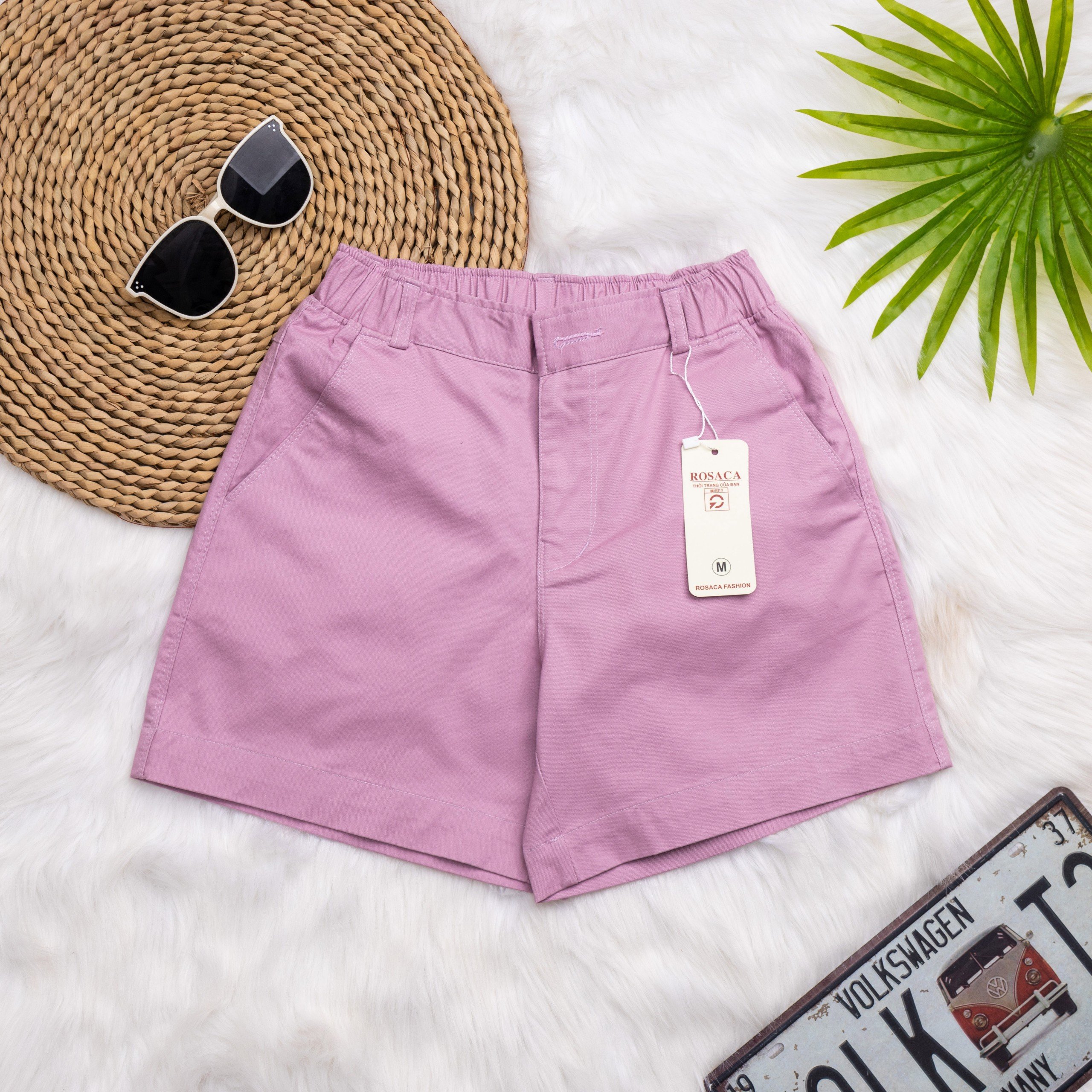 QUẦN SHORT KAKI (CẠP CHUN) LƯNG THUN NỮ