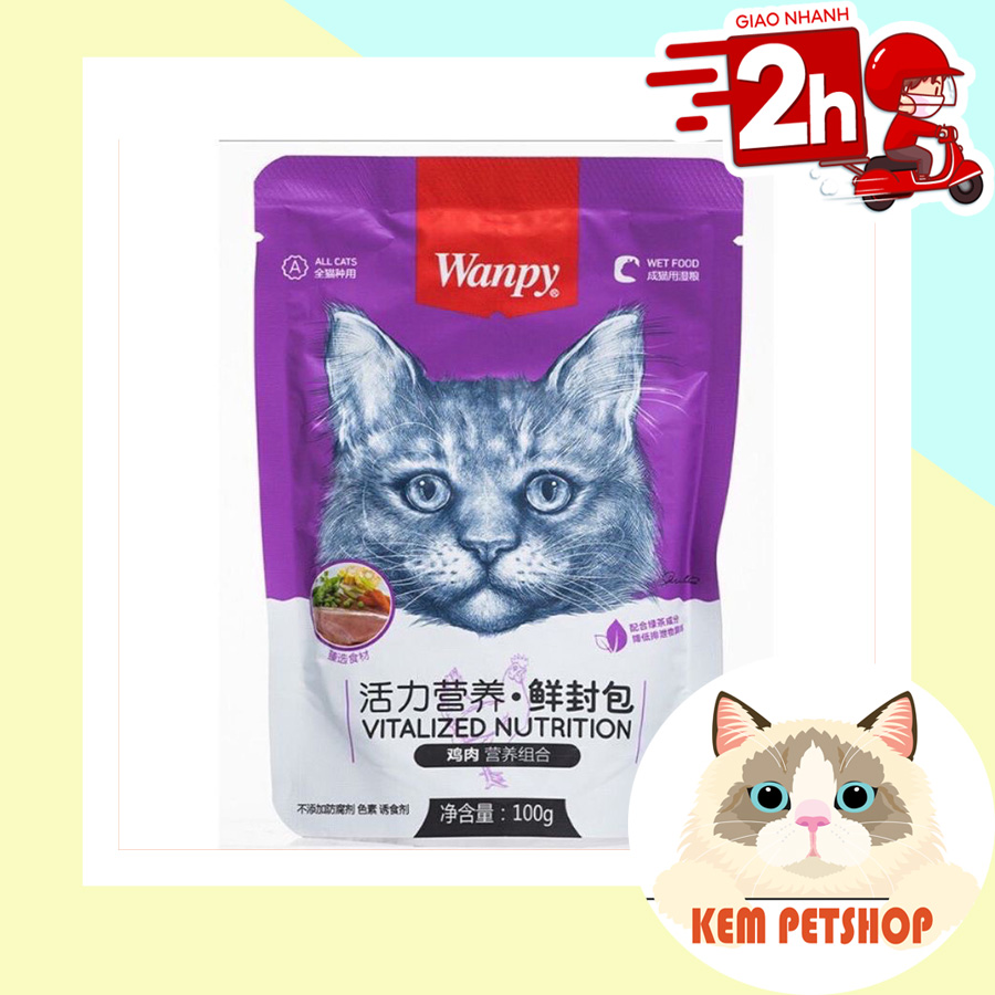 Combo Pate WANPY 7 VỊ cho Mèo gói 80g