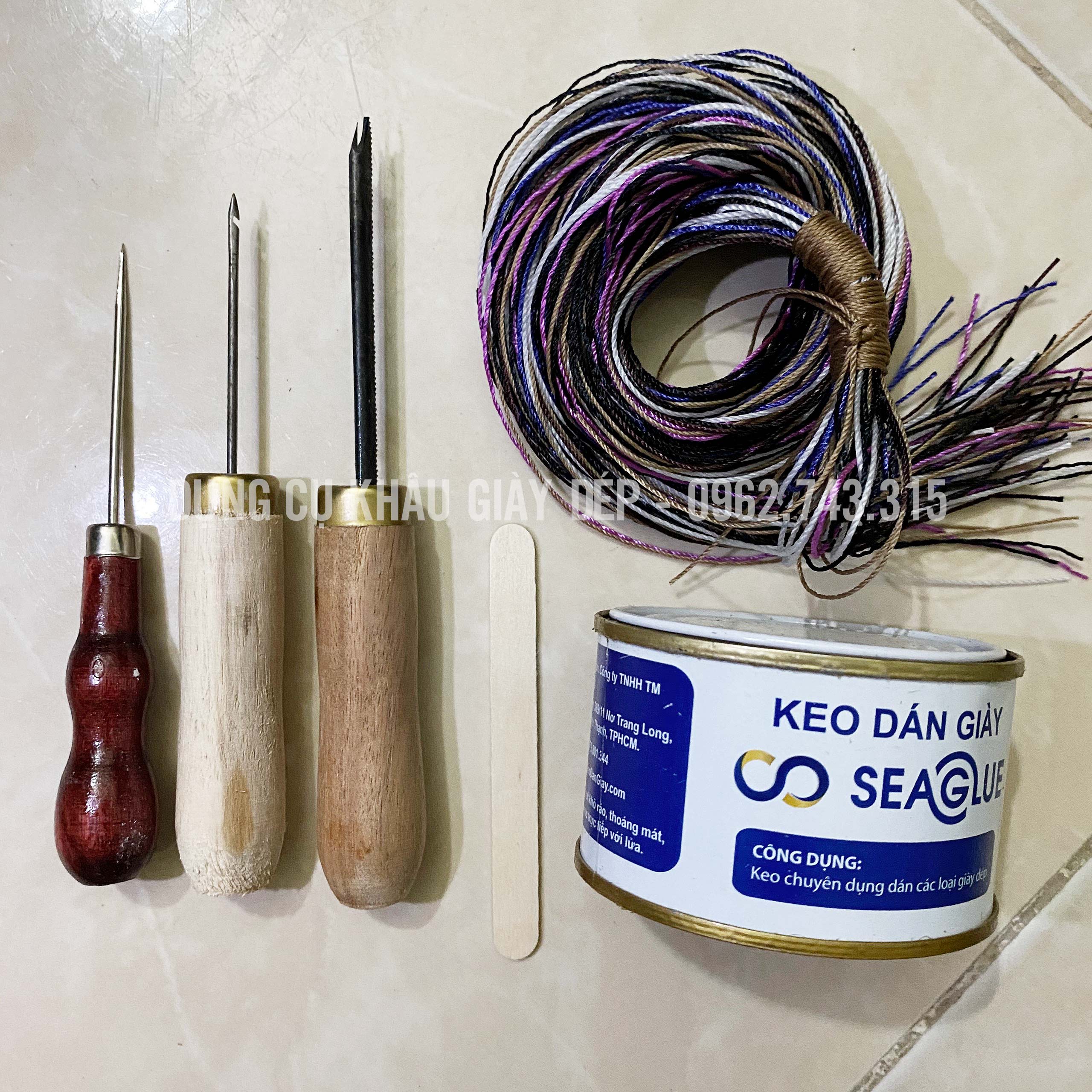 Combo bộ kim khâu giày kèm keo dán (Tặng chỉ)